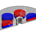 Gumirane magnetske leće - model